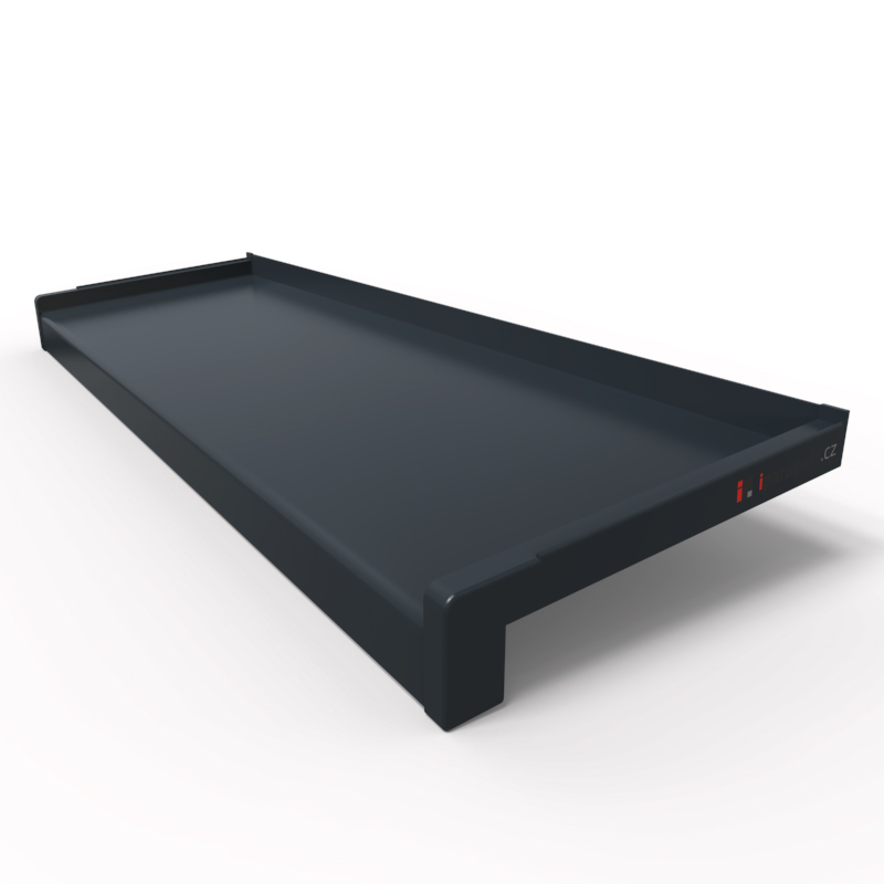 Venkovní parapet hliník tažený 400 mm, tl. 1,2 - 2,8 mm, nos 25 mm, Antracitový RAL 7016